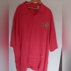 Bamboo Cay Palm Tree Embroidered Hawaiian Shirt